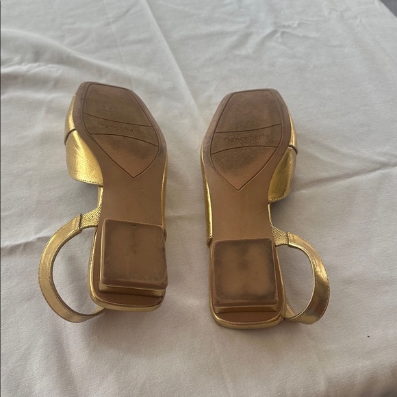 Franco Sarto Gold Heeled Sandals - Picture 2 of 3